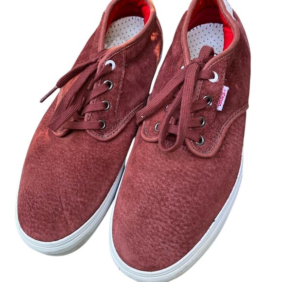 Vans Burgundy Suede Classic Low Top Sneakers Size 11 - Picture 1 of 8